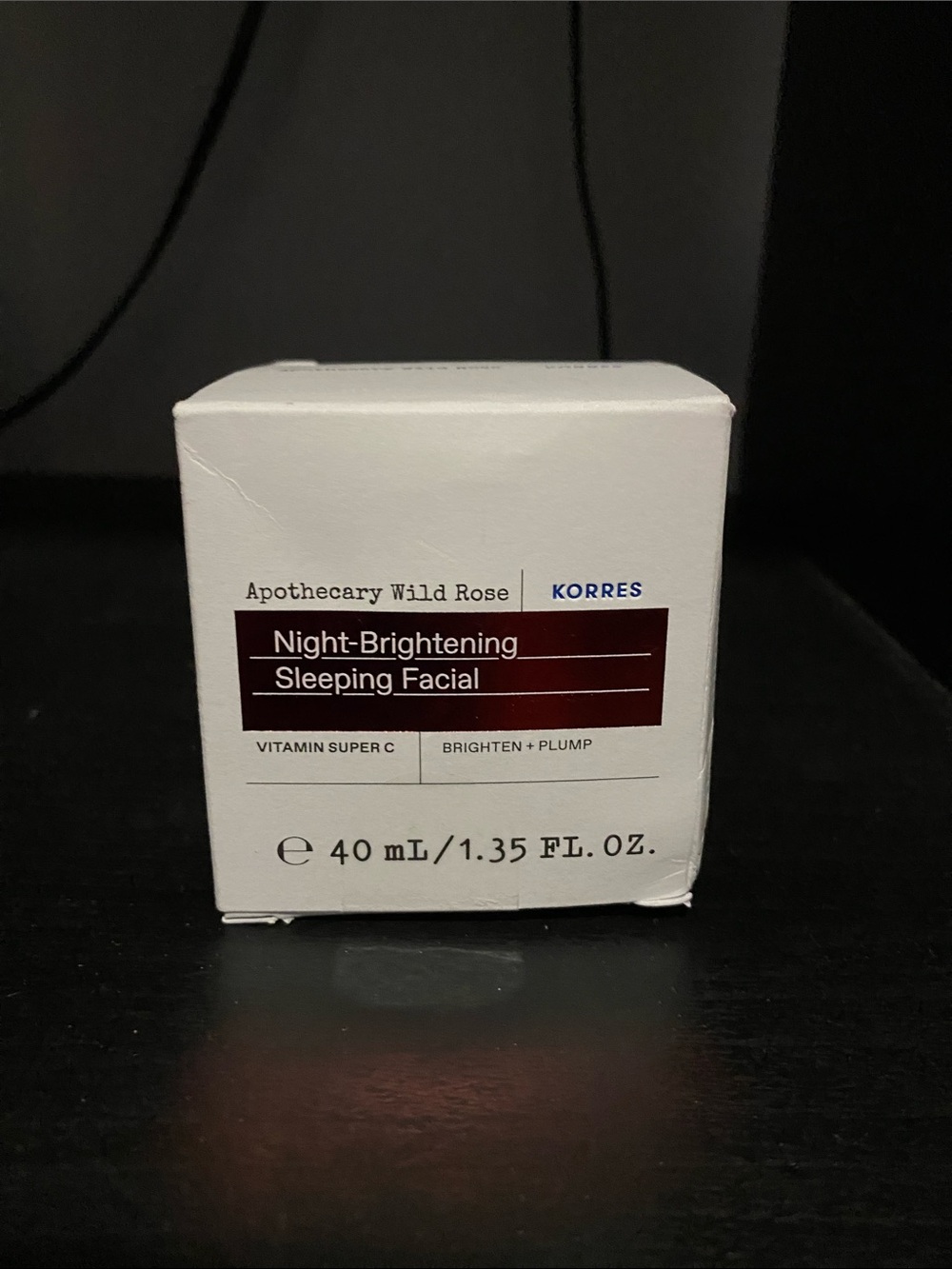 Korres Night-Brightening Sleeping Facial – Wild Rose (white & burgundy)